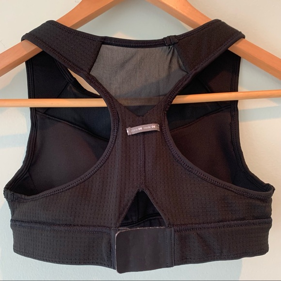 Oiselle Black Mesh Sports Bra Athletic Running XC 6 - Picture 3 of 4